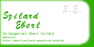 szilard eberl business card